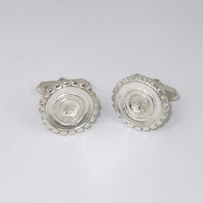 Silver wheel/cog cufflinks
